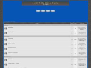 Holy City Bible Code Forum