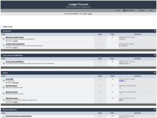 Free forum : Lodger Forums