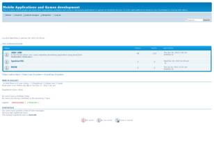 Forum gratuit : Mobile Applications and Game devel