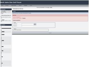 North Idaho Disc Golf Forum