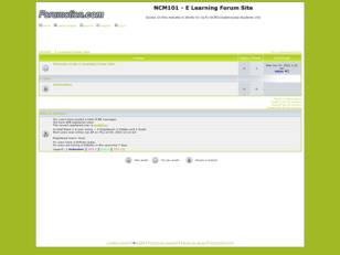 NCM101 - E Learning Forum Site