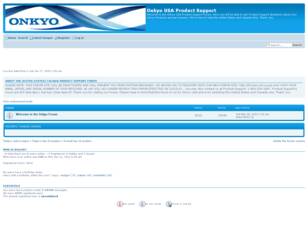 Onkyo USA Product Support Forum