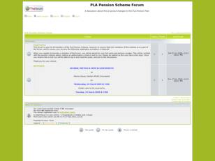 Free forum : PLA Pension Scheme Forum