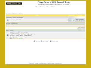 Private Forum of AANA Research Group