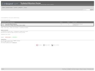 Free forum : Technical Directors Forum